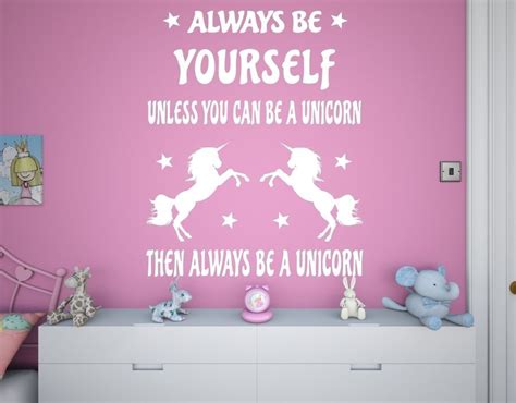 Always be a unicorn girls wall art stickers for girl's | Sticker wall art, Girls wall art, Girl ...