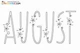 August Coloring Pages sketch template