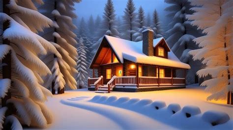 Premium AI Image | Christmas house in the snow