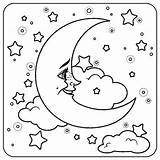 moon coloring Book For Kids pages By Abdell Hida sketch template