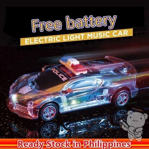 Ready Stock Light Electric Car LED with Box Sports Car Toys for Boy Kid ...