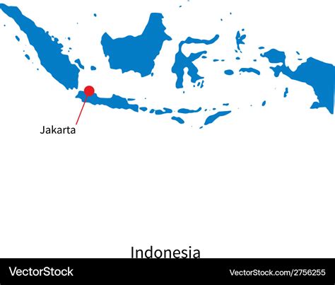 Detailed map of indonesia and capital city jakarta