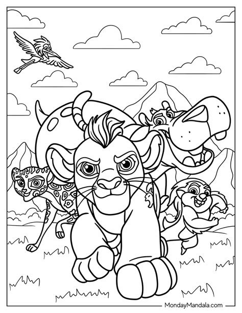 The Lion Guard Coloring Pages Free Printable The Lion Guard Coloring ...