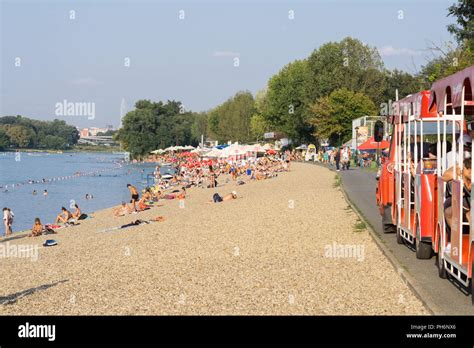 Crowded beach at the Ada Ciganlija lake in Belgrade, Serbia Stock Photo - Alamy