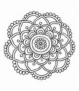Flower Mandala Sketch Coloring Page sketch template