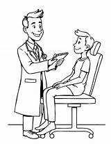 Medical examination coloring Page sketch template