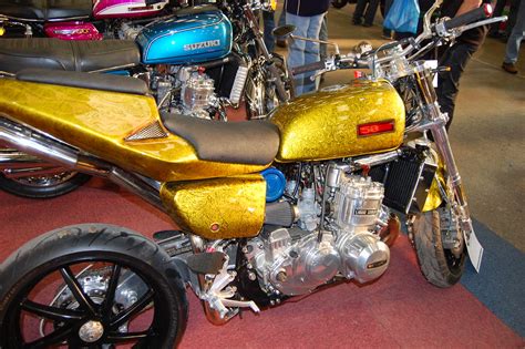 Bike with bling effect. Suzuki 750.Three cylinder Two Stro… | Flickr