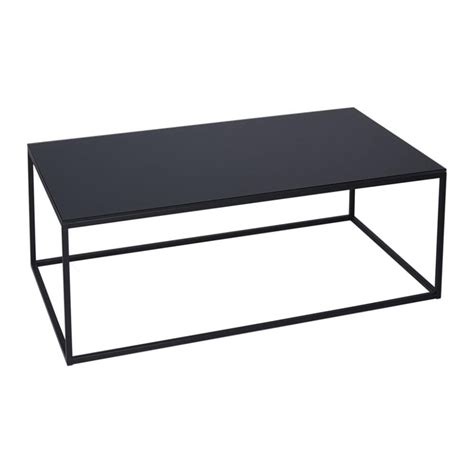 Buy Black Glass and Metal Rectangular Coffee Table from Fusion Living