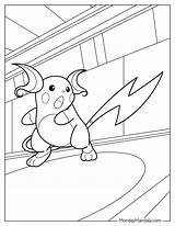 Printable Raichu Pokemon Go Coloring Pages sketch template