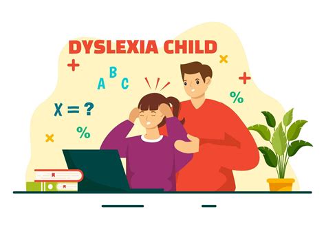 Dyslexia Children Vector Illustration of Kids Dyslexia Disorder and Difficulty in Learning ...