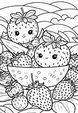 Strawberry Coloring Page – Color My Pages sketch template