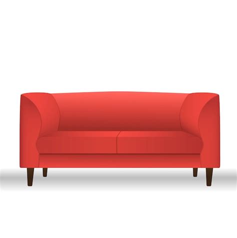Premium Vector | Red sofa for modern living room reception or lounge