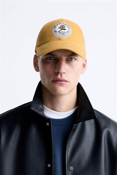 CAP WITH CONTRAST PATCH - Mustard | ZARA South Africa