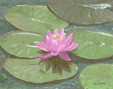 Lily Pad Painting by Keith Wilkie