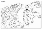 Free Printable Godzilla Vs Kong Coloring Pages For Kids sketch template