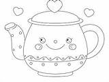 Tea Kettle Coloring Book Designs Themes Templates And Downloadable  sketch template