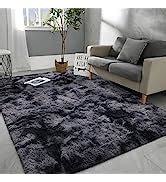 Amazon.com: Hutha 6x9 Large Area Rugs for Living Room, Super Soft Fluffy Modern Bedroom Rug, Tie ...