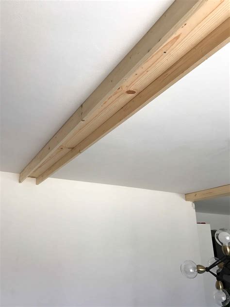 How to Install Faux Wood Beams, DIY White Faux Ceiling Beams