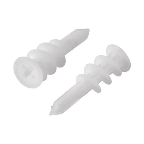 13X42mm Plastic Drywall Hollow Wall Anchors Expansion Pipe White 100 pcs - Walmart.com - Walmart.com