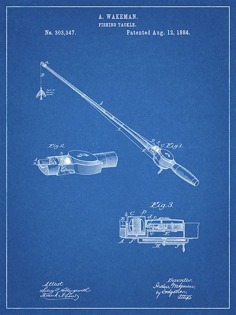 Pp490-blueprint Fishing Rod And Reel 1884 Patent Poster IPhone 12 Case for Sale by Cole Borders