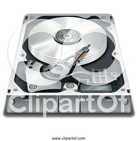 Free Clipart of a Hard Disk Drive Components