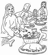 The Parable Of the Great banquet Parables Jesus coloring Pages  sketch template