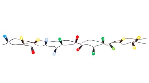 String of Christmas lights isolated on transparent background ...