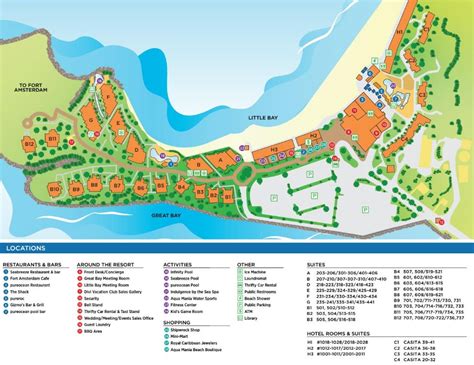 Divi Little Bay Beach Resort map - Travel resort maps