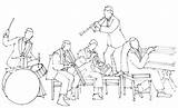 Jazz Band Coloring Pages sketch template