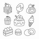 Premium Vector  Hand Drawn Sweet Desserts Coloring Page sketch template