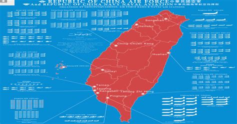 Taiwan Air Force and Navy Air Bases [oc] [2000x1850](osint) : MapPorn