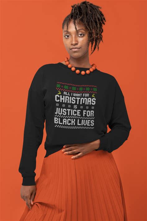 Black Lives Matter Ugly Christmas Sweater - Black Owned Clothing – My ...