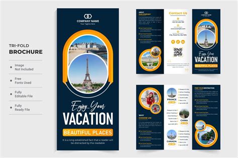 Tour and Travel Agency Tri Fold Brochure | Folleto | iftistock | 99994 | PoweredTemplate.com