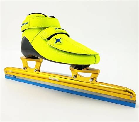 Amazon.com : Short Track Ice Speed Skates Size US 5 Ice Skate Blade 380(Yellow) : Sports & Outdoors