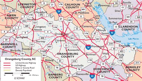 Maps of Orangeburg County, South Carolina