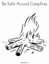 Campfire Coloring Page sketch template