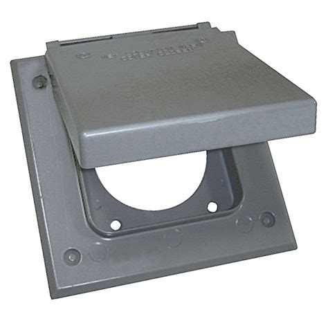 Sigma Engineered Solutions 2-Gang Square Gray Metal Weatherproof ...