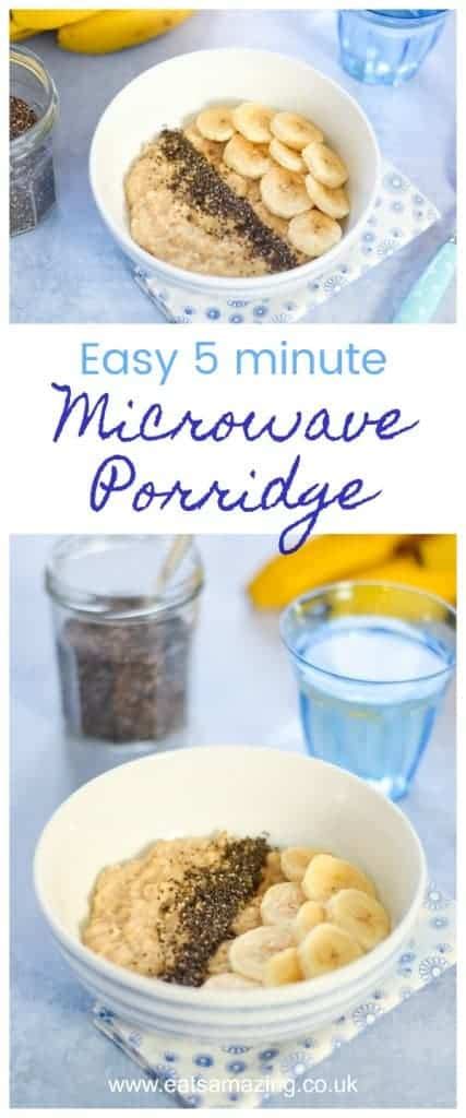 5 Minute Microwave Porridge Recipe - Eats Amazing.