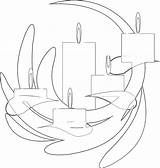 Advent Candles Coloring Pages sketch template