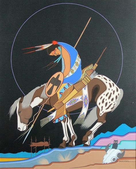 End of the Trail, Paintings by Archie Blackowl kK Native American Drawing, Native American ...