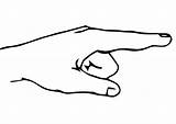 Pointing Hand Coloring Page sketch template