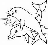 Dolphin And Make Beautiful Coloring Shapes  Cool sketch template