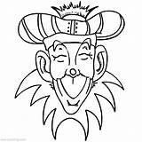 Mardi Gras Jester Coloring Page Pages sketch template