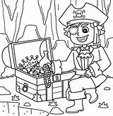 Pirate With Treasure Coloring Page For Kids 40211696 Vector Art At Vecteezy sketch template