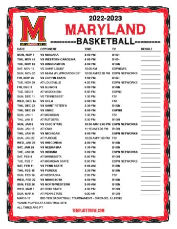 Ohio State Basketball Schedule 2023 22 Printable - FreePrintable.me