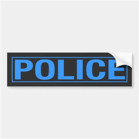 "POLICE" BUMPER STICKER | Zazzle