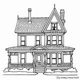 Victorian Houses Coloring Pages  Free & Printable sketch template