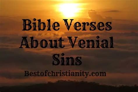 Bible Verses About Venial Sins