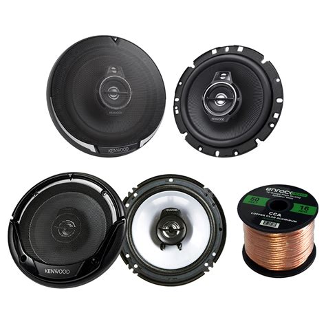 2 Pairs Car Speaker Package Of 2x KFC1795PS 660-Watt 6-3/4" Inch Flush Mount Black Car Coaxial ...