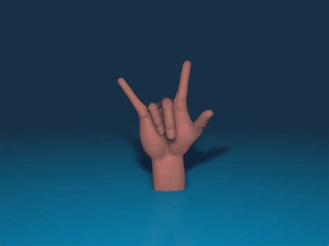 3d model hand rigged